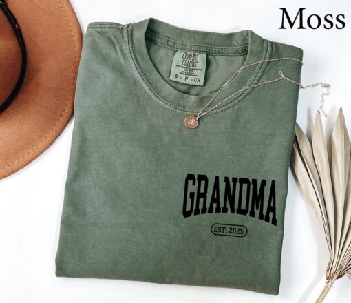 custom grandma shirt with pocket est design for mothers day and christmas gifts vintage grandma t shirt lrecv scaled