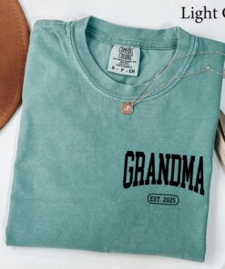 custom grandma shirt with pocket est design for mothers day and christmas gifts vintage grandma t shirt mzwzm