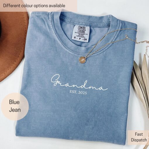 custom grandma shirt with year new grandma gift for grandmother unique grandparent t shirt for mothers day 74d0j