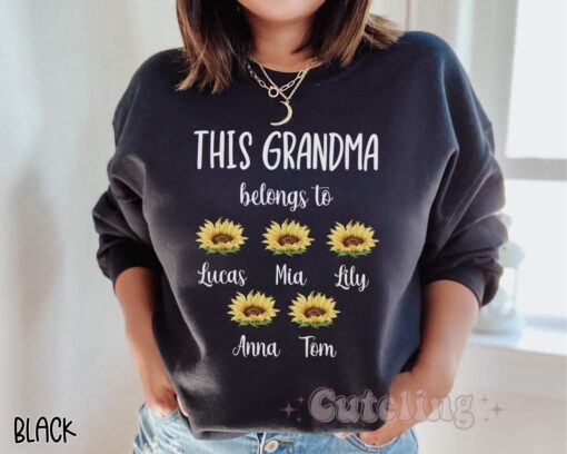 custom grandma sweatshirt personalized hoodie for new grandma mothers day gift plus size unique grandma shirt 27vhr