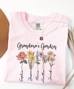 custom grandmas garden kids flower shirt for mothers day best mom ever shirt personalized mama gift gxf8f