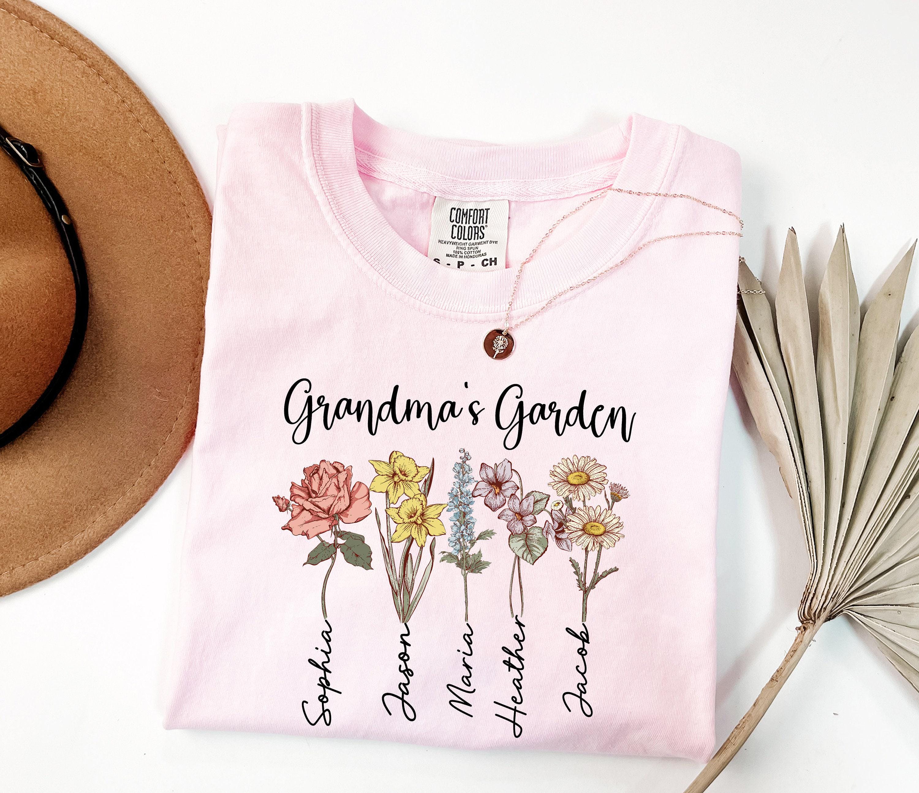 custom grandmas garden kids flower shirt for mothers day best mom ever shirt personalized mama gift gxf8f scaled