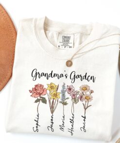 custom grandmas garden kids flower shirt for mothers day best mom ever shirt personalized mama gift kvf1d