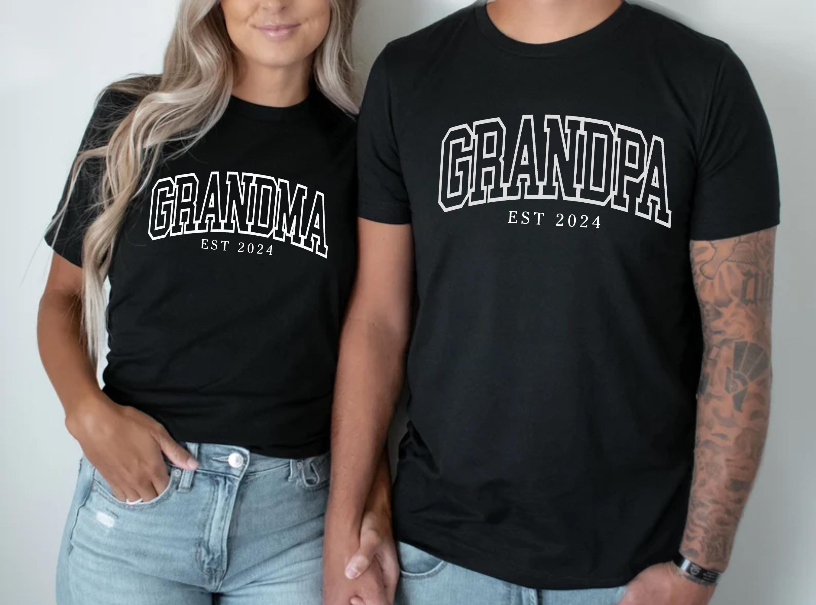 custom grandpa shirt for new grandpas est 2023 fathers day gift cool grandpa t shirt personalized grandpa announcement h5stm scaled