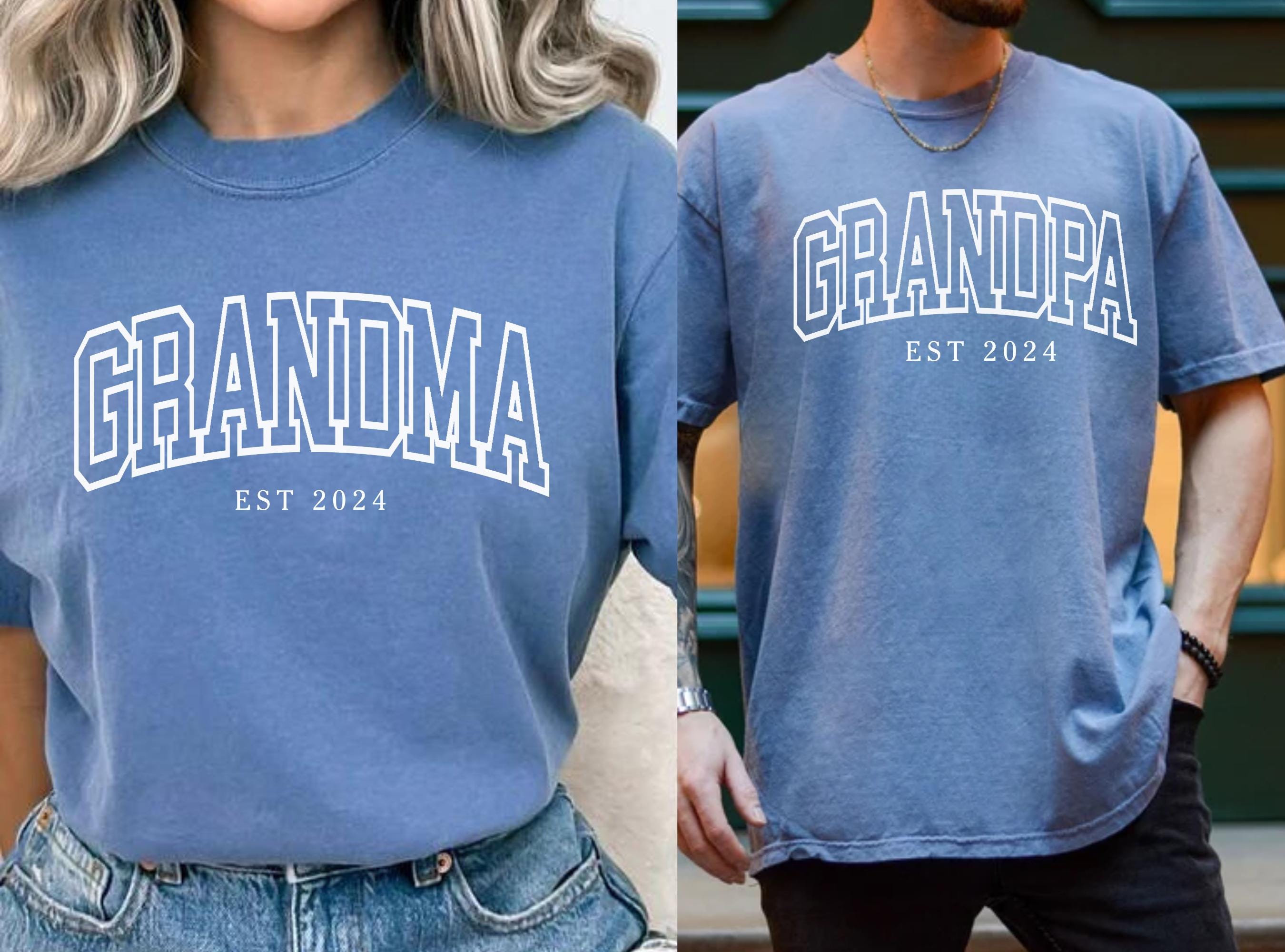 custom grandpa shirt for new grandpas est 2023 fathers day gift cool grandpa t shirt personalized grandpa announcement wge24 scaled