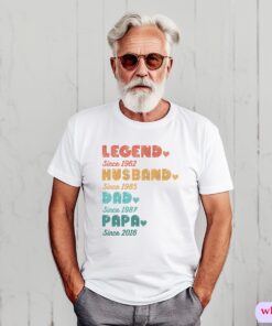 custom grandpa shirt with year established funny dad papa shirt for fathers day gift and new grandpa lpxfk