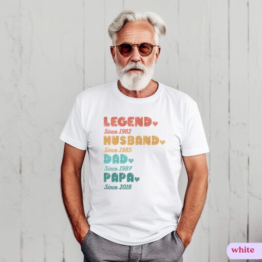 custom grandpa shirt with year established funny dad papa shirt for fathers day gift and new grandpa lpxfk scaled