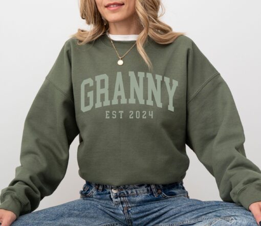 custom granny est 2024 sweatshirt personalized gift for new grandma unique granny sweater great for christmas and special occasions