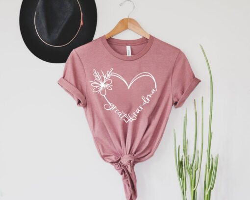 custom great grandma shirt funny heart tee unique birthday gift best grandma t shirt personalized grandma gifts n5hok