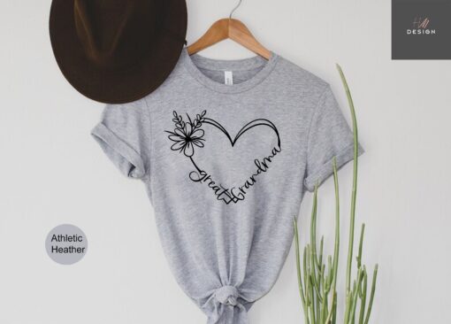 custom great grandma shirt funny heart tee unique grandma birthday gift best grandma t shirt for mothers day