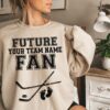 Custom Ice Hockey Fan Maternity Sweatshirt Personalized Team Name Pregnancy Announcement Shirt for Sports Loving Moms