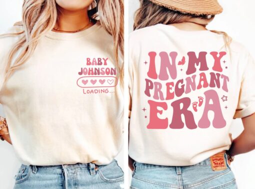 custom in my pregnant era shirt for moms to be pregnancy announcement new mom t shirt comfort colors cr7nv scaled