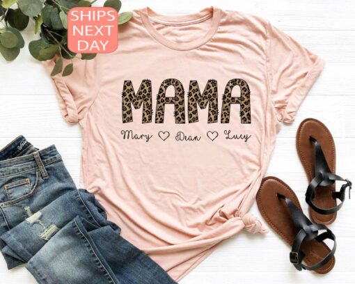 custom leopard print mama shirt cute cheetah mama shirt for mothers day personalized gifts for mom and mama sweatshirt