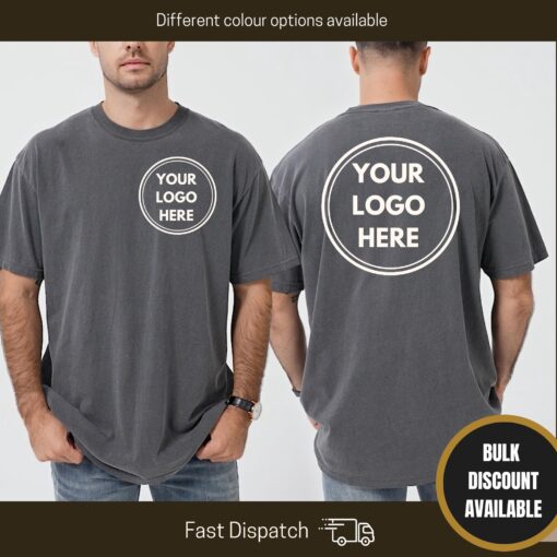 custom logo shirt for small business personalized printed tee team staff shirt comfort colors t shirt