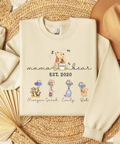 custom mama bear shirt with kid names for mothers day unique winnie the pooh inspired sweatshirt gift for moms ewnz3