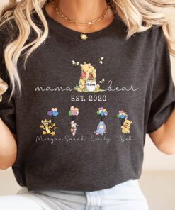 custom mama bear shirt with kid names for mothers day unique winnie the pooh inspired sweatshirt gift for moms gritl