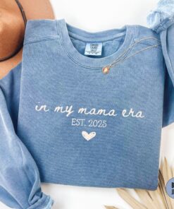 custom mama era sweatshirt personalized mothers day gift cute mom life crewneck for birthdays and baby shower announcements ttaff