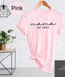 custom mama est 2023 shirt personalized date shirt for mothers day best mom t shirt unique mom life crewneck 6dhic