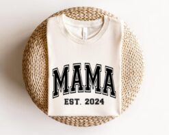 custom mama est 2024 shirt for new moms funny mom life t shirt ideal for mothers day pregnancy announcement gifts fmis8 scaled