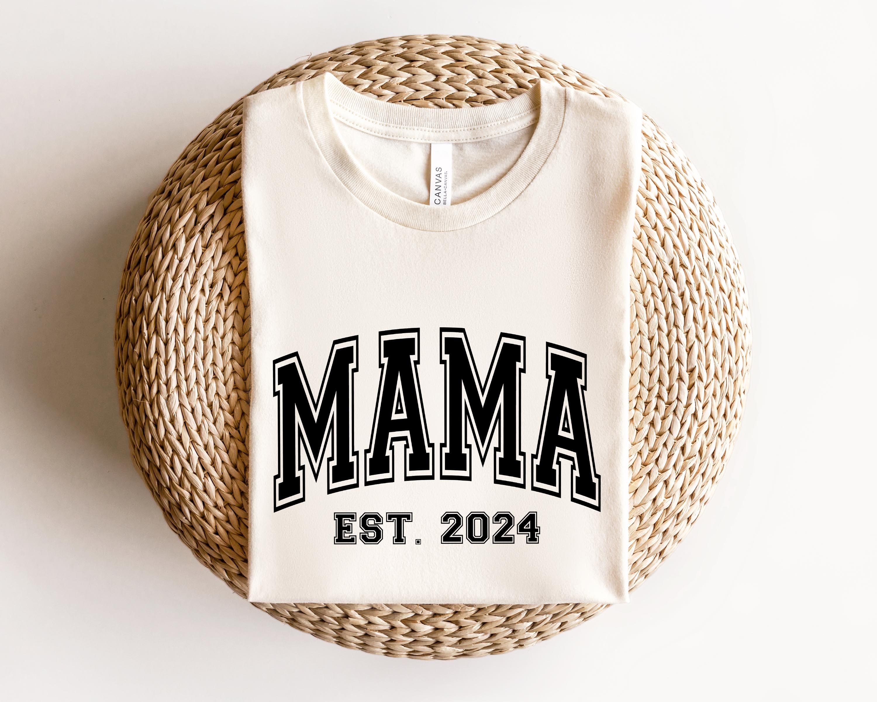 custom mama est 2024 shirt for new moms funny mom life t shirt ideal for mothers day pregnancy announcement gifts fmis8 scaled