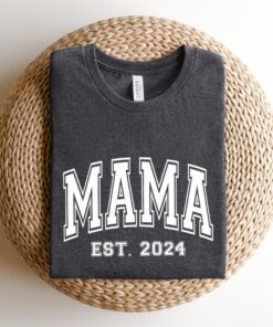 custom mama est 2024 shirt for new moms funny mom life t shirt ideal for mothers day pregnancy announcement gifts nimxc