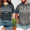 custom mama est shirt and new dad shirt for matching mom and dad outfits unique mothers day gift for new parents svufl