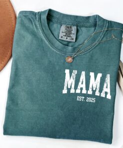 custom mama est shirt for mom to be personalized pregnancy announcement unique vintage mom gift retro birthday shirt j5lwa