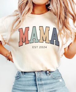 custom mama est shirt for new moms comfort colors pregnancy announcement mothers day gift cool mom shirt tlt4c