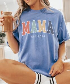 custom mama est shirt for new moms comfort colors pregnancy announcement mothers day gift cool mom shirt utyn9