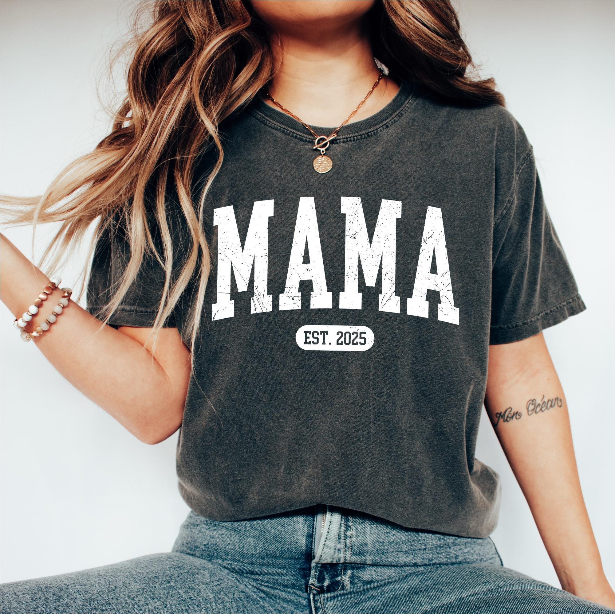 custom mama est shirt for new moms personalized mothers day shirt retro birthday gift for mom unique mom life tee rq0bs