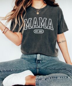 custom mama est shirt personalized for new moms pregnancy announcement cute mom t shirt ideal for mothers day gifts 6clni