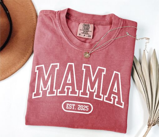custom mama est shirt personalized for new moms pregnancy announcement cute mom t shirt ideal for mothers day gifts um1fu