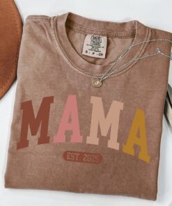 custom mama est year shirt for moms personalized pregnancy announcement cute mothers day gift ylzsa