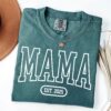 custom mama est year shirt for new moms funny mothers day shirt cool mom life crewneck gift 8jukp