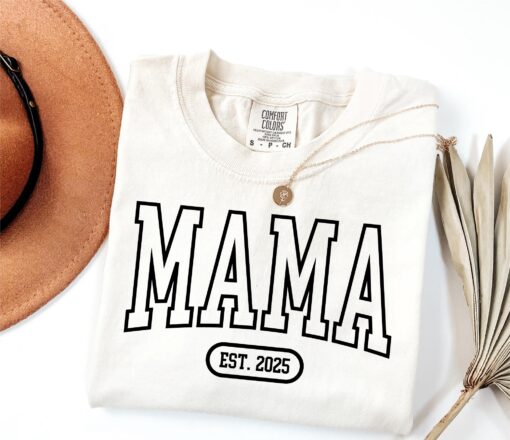 custom mama est year shirt for new moms funny mothers day shirt cool mom life crewneck gift