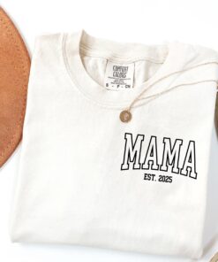 custom mama est year shirt for new mothers personalized pregnancy announcement funny mom shirt gift syrgp