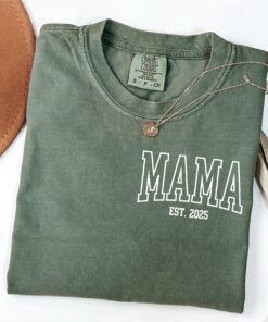 custom mama est year shirt for new mothers personalized pregnancy announcement funny mom shirt gift vzj9x