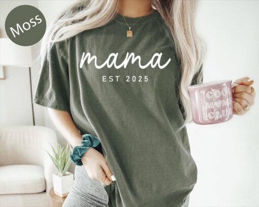 custom mama est year shirt funny mom life shirt for mothers day pregnancy announcement unique mom gift