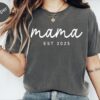 custom mama est year shirt funny mom life shirt for mothers day pregnancy announcement unique mom gift rbxp5