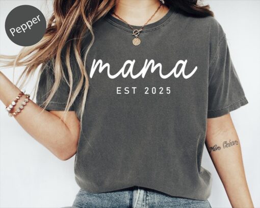 custom mama est year shirt funny mom life shirt for mothers day pregnancy announcement unique mom gift