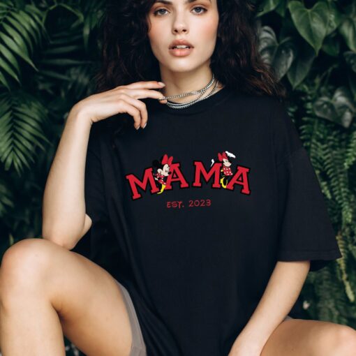 custom mama mouse shirt for mothers day matching minnie mouse t shirt cute mom life shirt personalized mom gift 4d61p