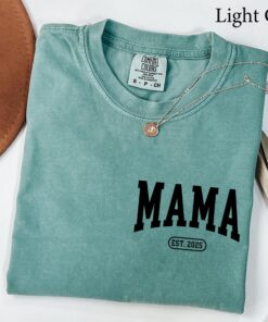 custom mama shirt est 2023 for new moms personalized mothers day gifts cute mom life t shirt 2cdwf