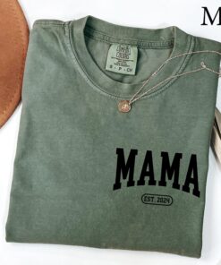 custom mama shirt est 2023 for new moms personalized mothers day gifts cute mom life t shirt fh4af