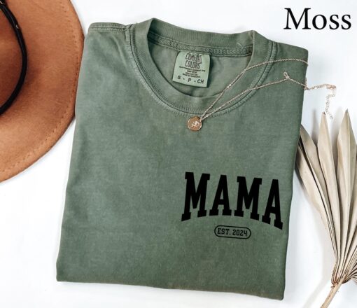 custom mama shirt est 2023 for new moms personalized mothers day gifts cute mom life t shirt fh4af scaled