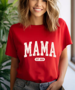 custom mama shirt est 2024 retro design personalized mom t shirt for mothers day unique mom life apparel ka2ub