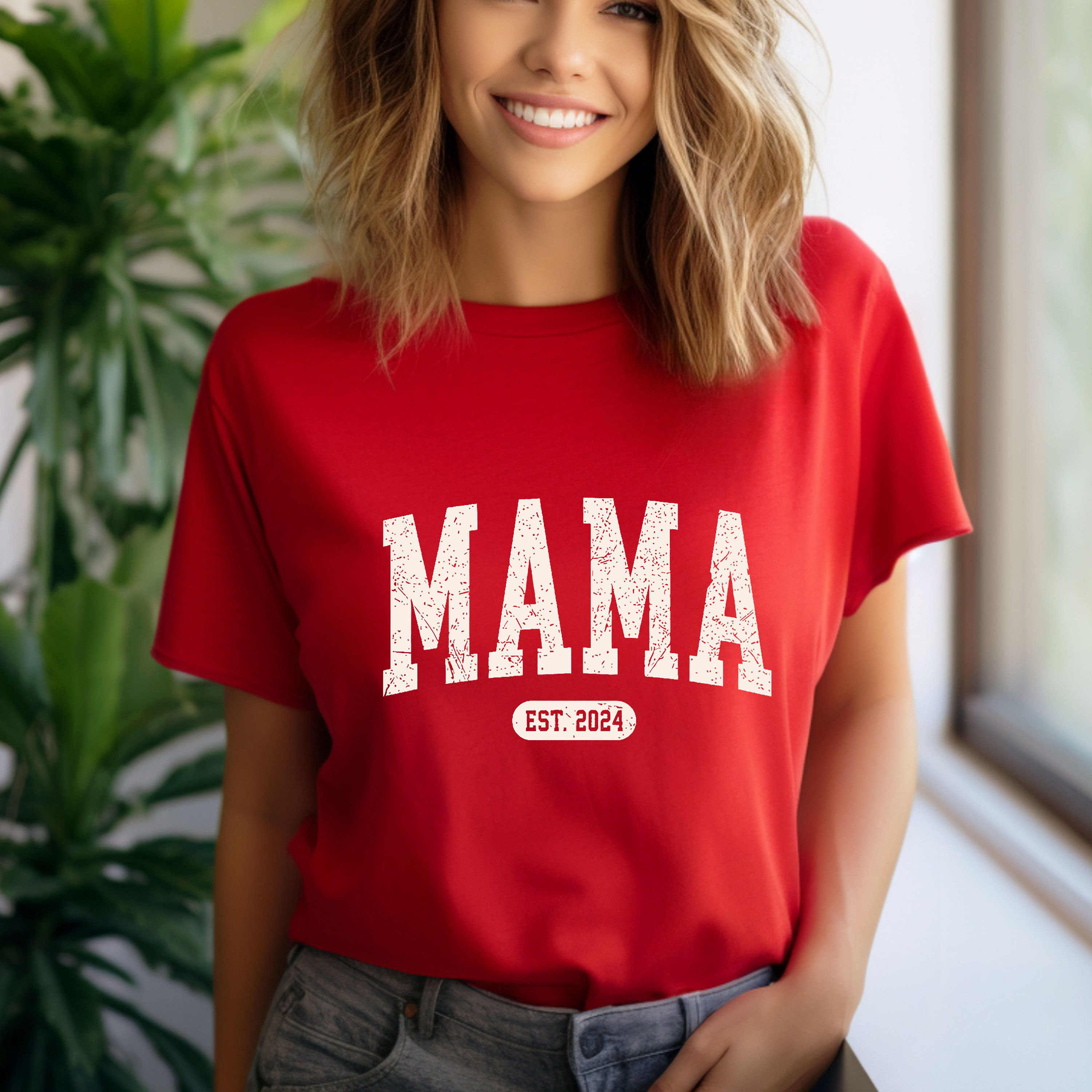 custom mama shirt est 2024 retro design personalized mom t shirt for mothers day unique mom life apparel ka2ub scaled