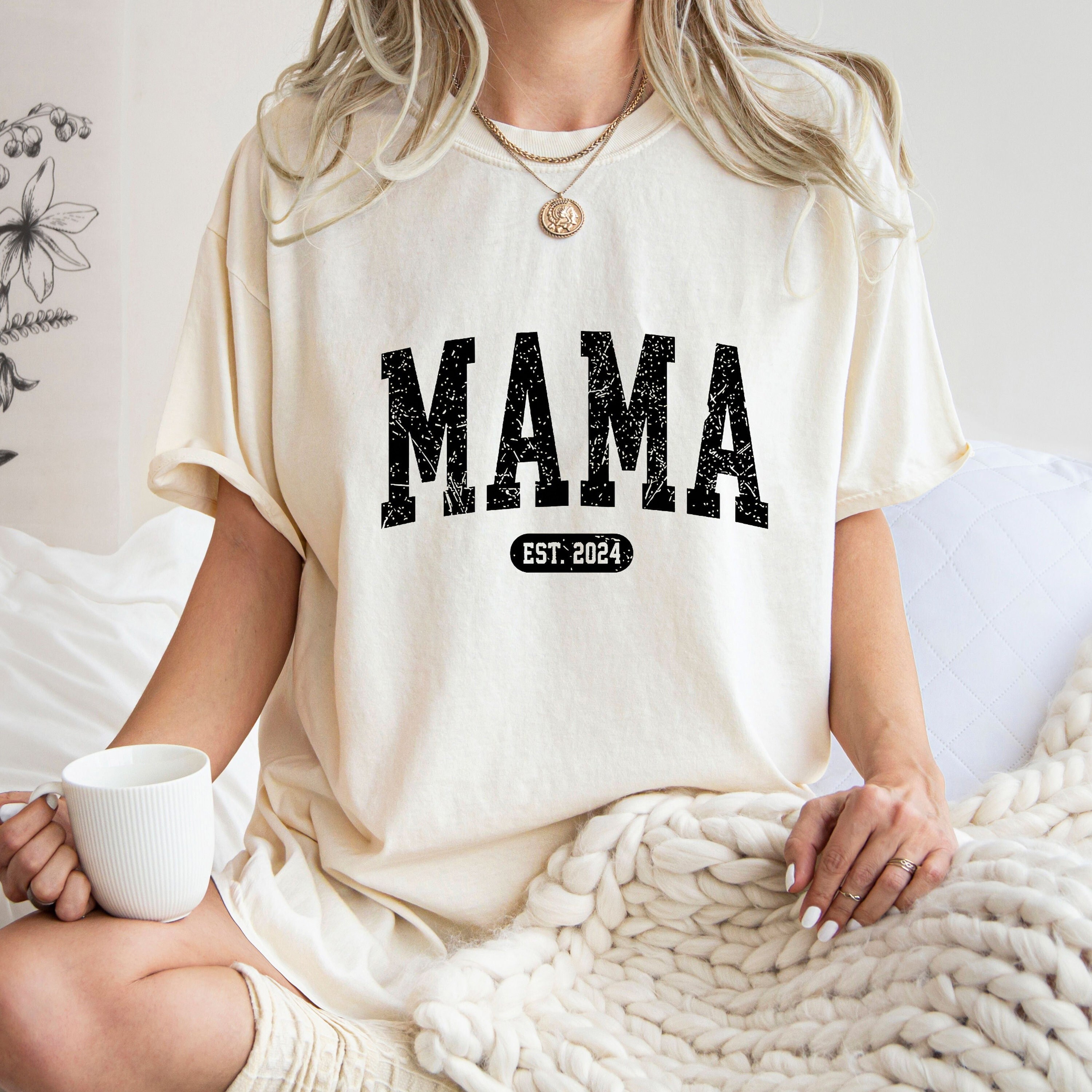 custom mama shirt est 2024 retro design personalized mom t shirt for mothers day unique mom life apparel myyks scaled