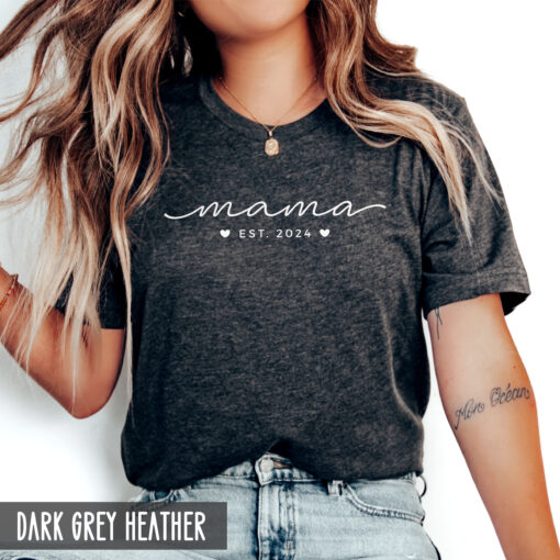 custom mama shirt est for mothers day unique new mom gift personalized mommy shirt baby shower gift iore7