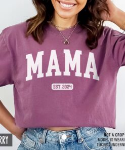 custom mama shirt with est year for new moms funny baby announcement mothers day shirt cute mom t shirt gdks6