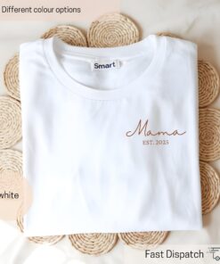 custom mama shirt with year personalization for new moms trendy minimalist design unique gift for mothers ulaue